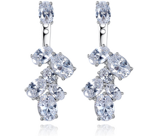 Dainty Asymmetrical CZ Earrings