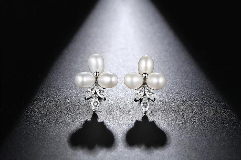 Freshwater Pearl Cluster Earrings