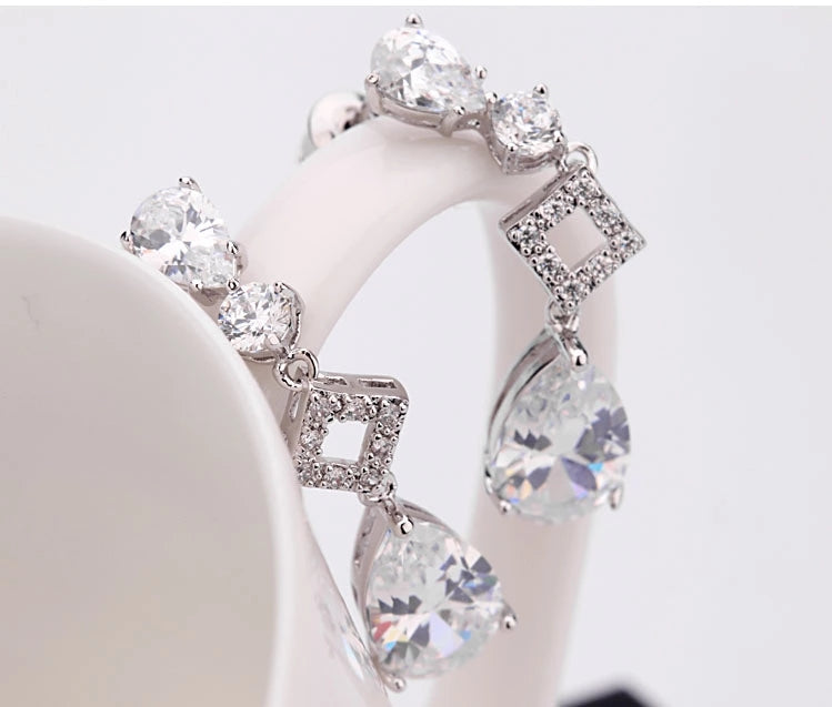 Diamonique Cubic Zirconia Drop Earrings