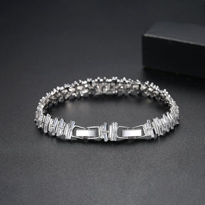 Baguette Cut Diamond Look Bracelet