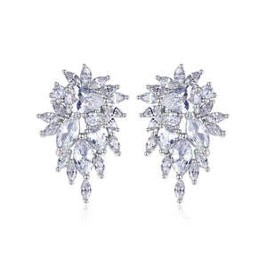 Angelic Cubic Zirconia Rodium Plated Earrings