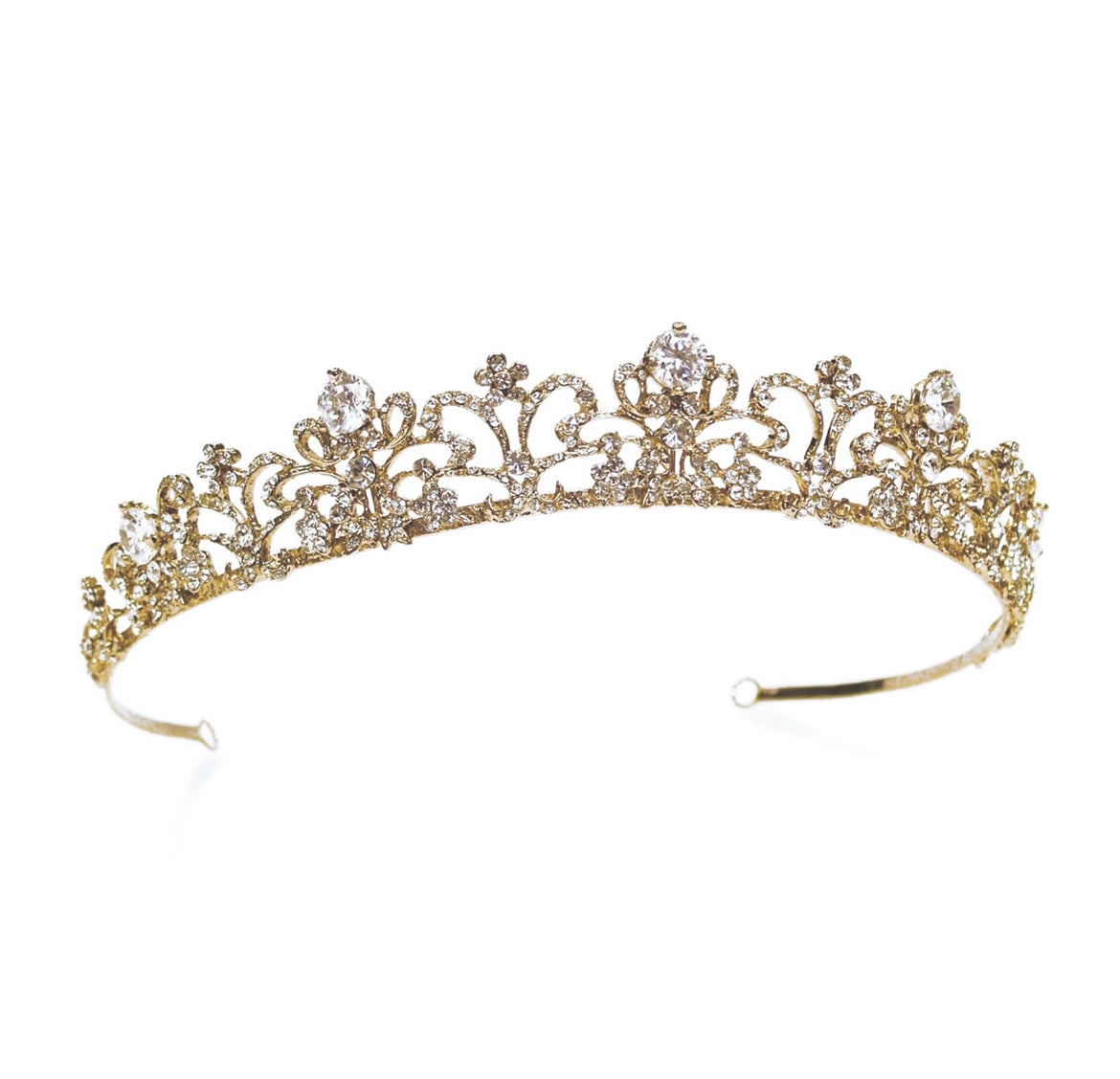 Marion gold crystal nouveau art style tiara