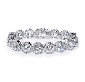 Aston rhodium crystal classic bracelet