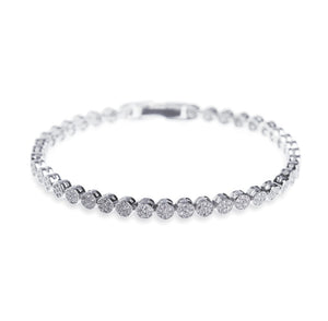 Modena rhodium crystal pave bracelet