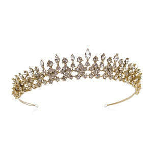 Margaretta gold crystal fringe tiara