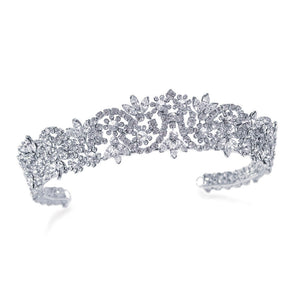 Octavia rhodium crystal heirloom style tiara